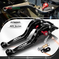 【haha】For Honda ADV 160/150 Parking Brake Lever Clutch Lever Set Foldable ADV150 ADV160 Handle Levers with Parking Lock Stopper Accessories