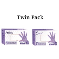 SRIEX NITRILE POWDER FREE GLOVES - M Size - 2 Boxes - Twin Pack