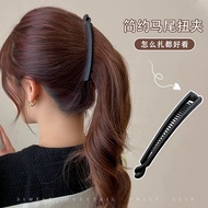 Matte Korean 2 side hold hair clips simple slender banana clip hair accessories韩式哑光两面香蕉夹发夹