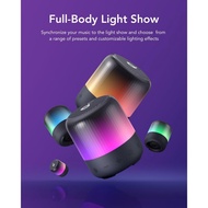 Soundcore by Anker Glow Mini Portable Speaker, Bluetooth Speaker with 360° Sound, Light Show, 12H Ba