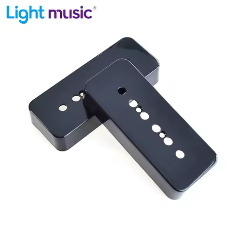 1 Pair P90 Soapbar Pickup Cover for LP Style Guitar 50/52mm Pole Space Black Plastic Electric Guitar