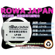 數位小兔【ROWA JAPAN Canon LP-E8 電池】相容 原廠 充電 鋰電池 一年保固 EOS 550D 600D 650D 700D Kiss X4 T2i LPE8