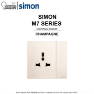 Simon M7 Series Ultra Thin Full Flat Perfect Square Switch Champagne
