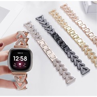 Bling Diamind Wheat Watch Strap For Fitbit Versa 4 Strap fitbit sense 2 / Fitbit Versa 3 Strap / Fitbit Sense Strap Versa lite  Fitbit Versa 2 Strap Wristband For Fitbit Sense 2 Replacement Versa 2 Watchband