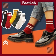 【Korean Style】Stripe Design Socks Vertical Lines Men Women Unisex Stylish Ankle INS Sock Stocking Co