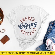 COD 2026there's no eying baseball Hot Sale Summer New Style Loose Fashion Short-Sleeved Top COD QY3H