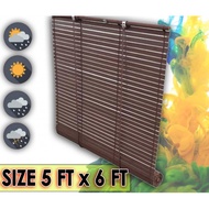 bidai kayu wooden blinds blind wood Tahan Panas dan Hujan [ 5 x 6 Kaki ]