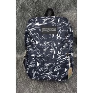 JS JANSPORT SPORT BAGS BACKPACK Original ART BLACK BACKPACK JANSPORT MEN'S BACKPACK Wanita FULL SCAN