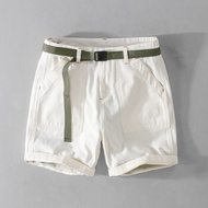 7703 Summer Ami Khaki Overalls Men's Shorts Loose Casual Handsome Outdoor Youth All-Match Men's Pant
