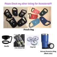 Tumbler 304 冰霸杯 900ML Accessories Pouch Bag/ Cup Lid/ Stainless Steel Straw Set/ Handle
