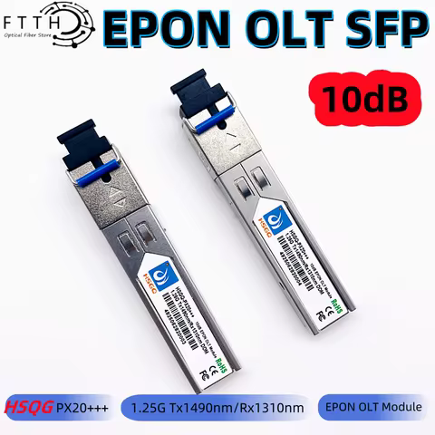 10dB EPON OLT SFP PX20+++ 10db HSGQ Optical Module 10db SFP 1.25G Tx1490/Rx1310nm EPON OLT SFP Modul