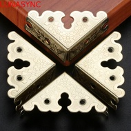 LUNASYNC Triangle Corner Carved Furniture Decorative Furniture Fitting 4 Pcs Vintage Antique Corner
