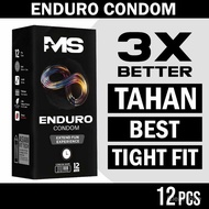 12pcs Enduro Premium Performing Latex Condom Extra Lube Pelincir Dotted & Ripped Super Thin Condoms 