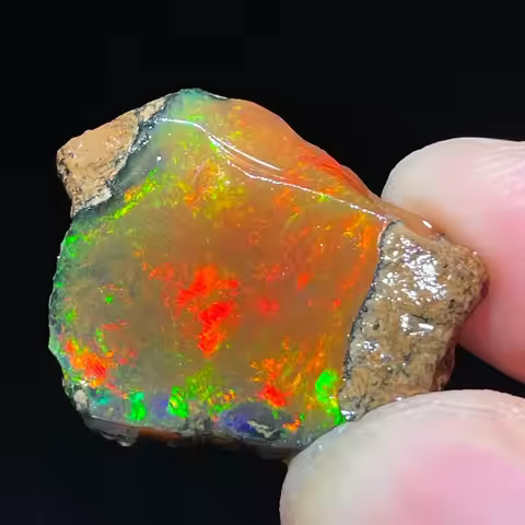 Natural Colorful Ethiopia Opal (Need In Water) Rare Gem Stone Mineral Healing Quartz Crystals Gemsto