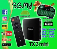 T X 3 MINI 8GB 128GB Preinstall 10000 Famous Live Channel and LatestApp Unroot Version Smart Tv Andr