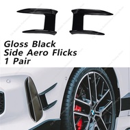 กันชนหน้าสไตล์ Aero Flicks & Red Vent Cover Trim สำหรับ BMW F40 118i 118d 120i 120d 128ti M135i M กี