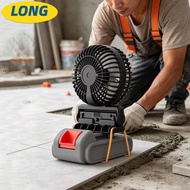 LONNGZHUAN Lithium Battery Fan, 14-21V Battery Angle Adjustable Outdoor Working Fan, High Speed Pin 