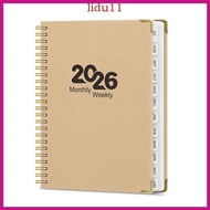 LID 2026 Weekly Monthly Planner Twin Coil Binding Academic Planner for Planning