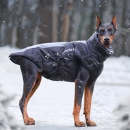 Thick Big Dog Coat Jacket with Fur Collar Winter Warm Pet Clothes for Medium Large Dogs Greyhound Do