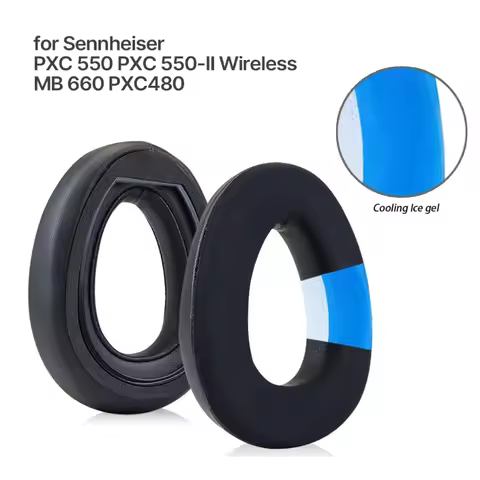 Thicker Ear Pads Cushions for Sennheiser PXC 550 PXC 550-II Wireless MB 660 PXC480 Headset Breathabl