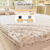 SunnySunny 880TC Premium Kapok Cotton Double Layer Gauze Fitted Bedsheet With Rubber Fit Height 30cm