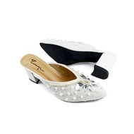 EMYE I Sepatu Heels Pesta Pengantin Brukat Payet Wanita 7cm I Heels Wedding Shoes