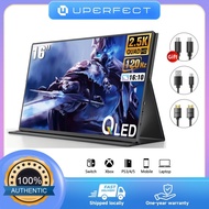 UPERFECT 2.5K Portable Monitor  Matte Screen 16 inch 120HZ FreeSync Eyecare  Computer Display 2560*1