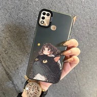 Case For Infinix Hot 9 Play 10 11 Shockproof Transparent Back Cover Cartoon Cat Pattern Mobile Phone