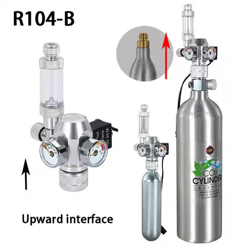 AC100-240V Aquarium CO2 Regulator Electromagnetic Valve Bubble Counter CO2 Control System Fish Tank 