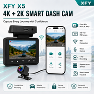 XFY X5 Smart Dash Cam 4K Front + 2K Rear Driving Guardian XFY X5 Kamera Dash Pintar 4K Hadapan + 2K 
