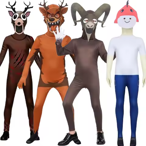 2026 Children Adult Cosplay 99 Nights Forest Deer Outfit 3D Print Cosplay Costume Halloween Carnival