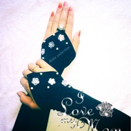 Crystal Ring Thumb Handsock / Plain Thumb Handsock / Borong Handsock / Muslim Handsock