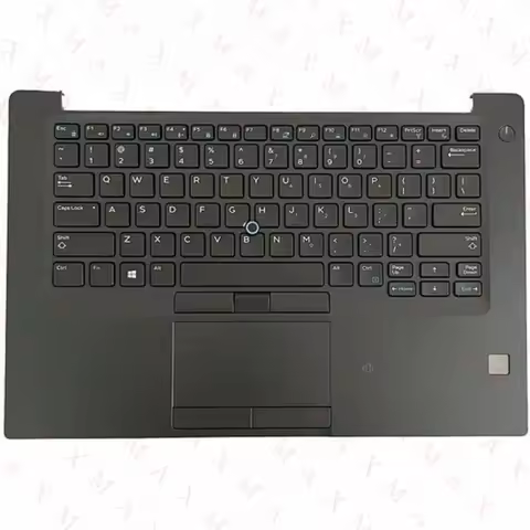 AA 6FJX9 For Dell Latitude 7480 7490 Laptop Palmrest Touchpad US Backlit Keyboard