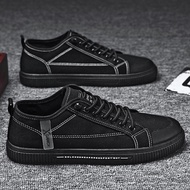 Men s Shoes Summer Breathable Work Shoes Canvas Board Shoes Men s Casual Black Shoes Men s Cloth Sho