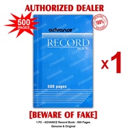 Advance Record Book Books 500 pages Log Book Books Logbook Logbooks AUTHENTIC - Set of 1 Pc