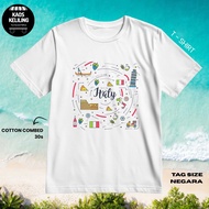 ITALY SOUVENIR T-SHIRT 2 WEAR ORIGINAL ITALY LABELTAG PREMIUM GIFT SOUVENIR CLOTHES