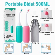 【Msia】500ML Portable Bidet Spray Personal Travel Bidet Spray Cleaner Hygiene Bottle Washing Pregnant Woman Travel Toilet