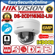 HIK HIKVISION DS-2CD1163G2-LIU 6.0MP POE + COLORVU + MIC / AUDIO Smart Hybrid Light 6MP 2048P IP Dom