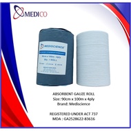 Ready stock🇲🇾Mediscience Absorbent Gauze Roll - 1 Roll