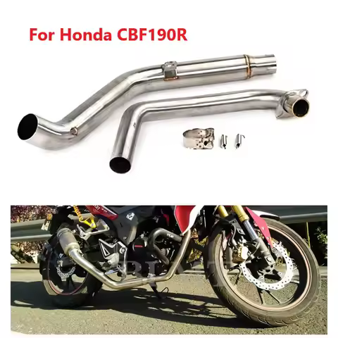 Motorcycle For Honda CBF190R CB190R CBF190X Exhaust Pipe Middle Link Mid Pipe Tube Muffler System FO