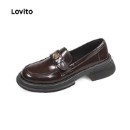 Lovito Elegant Boat Shoes Loafers Boat Shoes for Women LFA90250 Lovito Shoe Kasual Elegan Loafers Ka