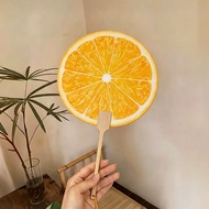 Orange Fan Summer Cool Cool Cooling Fruit Group Fan Portable Hand Fan Strong Durable Handheld Fan Gi