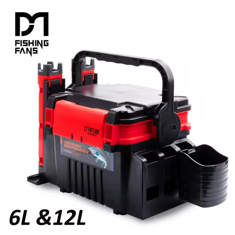 Fishingfans 6L 12L Fishing Box Organizer Multi-function Lure Live Fish Bucket Thickening Storage Box