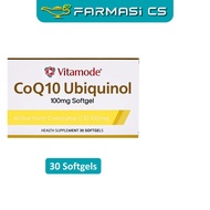Vitamode CoQ10 Ubiquinol 100mg 30 softgels EXP:03/2027 [ Co q10 Coenzyme Q10 Farmasi CS ]