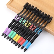 Ultra Soft Bamboo Charcoal Adult  Unisex  Tooth Brush Oral Care Tools 10PCS