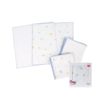 ding baby Pure Cotton Gauze Handkerchief 10 Piece Set (Pet Blue) 30 x 30cm C-160281-B0-FF Printing x
