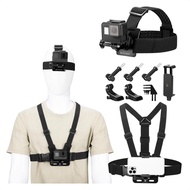 K&F Concept Head Strap & Chest Mount Set for GoPro Hero 13 12 11 10 9 8 7 6 5 4 Session DJI Osmo Act