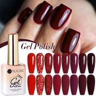 UR SUGAR 15ml Red Gel Nail Polish Sequins Red Varnish All For Nails Soak Off UV LED Semi Permanent N