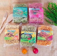 10 Bungkus Mie Sayuran(Mie Goreng Instant) Organik Non MSG Mix (Daun Kelor Bayam Hijau Wortel Cabe M