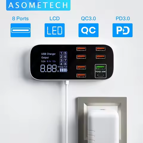 Quick Charge USB Charger HUB Tablet Portable Travel Mobile Phone Charger Adapter Fast Charger For iP